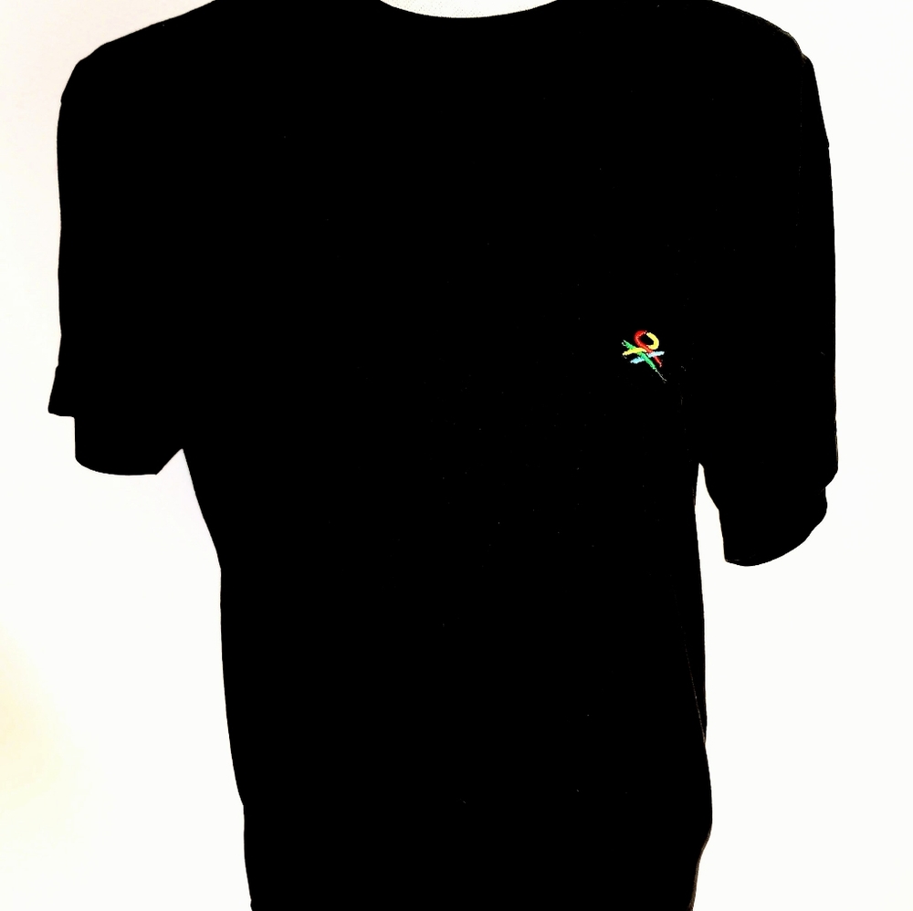 United Colors of Benetton vintage 80s Logo T Shirt Made in Italy Black Vintage
